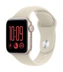 Apple Watch SE (3nd generation) SE 3 GPS, Cassa 40 mm in alluminio galassia con Cinturino Sport sabbia - S/M