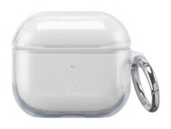 Cellularline Clear - Airpods 4 / 4 ANC Custodia trasparente per AirPods in gomma con gancio.