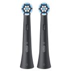 Oral-B Testine di Ricambio iO Series Gentle Care Nere, Testine Rotonde Originali, per Gengive Sensibili, 2 Testine