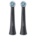 Oral-B Testine di Ricambio iO Series Ultimate Clean Black, testine rotonde di ricambio originali, con setole CrissCross per pulizia e rimozione della placca avanzate e in profondità, 2