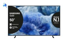 Samsung QLED AI TV 50" QE50Q8FAAUXZT 4K, Processore Q4 AI, 4K Upscaling, Color Booster Pro, OTS Lite, Air Slim Design, Vision AI Smart TV, 2025