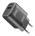 PLOOS - USB+USB-C ADAPTER - Universal Caricabatterie da rete con 2 porte USB e USB-C
