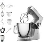 Kenwood Titanium Chef Baker XL - Impastatrice planetaria, 4 ganci e fruste inox, 1200W, 7L, Silver (KVL85.124SI )