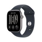 Apple Watch Series 12 GPS, cassa 42 mm in alluminio grigio siderale con cinturino Sport blu marino - S/M