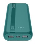 Cellularline Power Bank Essential 20.000 Power bank da 20.000 mAh con batteria agli ioni di litio, dotato di porta USB-C in/out, due porte USB-A e indicatori LED. Consente la ricarica simultanea di più dispositivi in modo sicuro e affidabile.