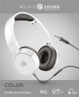 Music Sound Color Foldable Jack 3.5 Cuffie on-ear a filo, con connettore Aux 3.5 e microfono