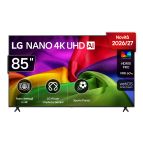 LG NANO 4K UHD AI 85'' Serie NU80 85NU800B6LA, 4K, AI Chatbot, AI Concierge, Nano Detail Enhancer, 3 HDMI, SMART TV 2026