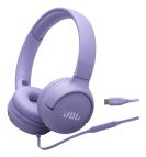 JBL Tune Cuffie ad archetto supra-aurali con cavo e comando/microfono a 3 pulsanti, connettore USB Type-C, Driver: 32mm, Certificazione Hi-Res Audio, 3 EQ selezionabili, Cavo piatto, Ripiegabili