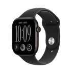 Apple Watch Series 12 GPS, cassa 42 mm in alluminio nero con cinturino Sport nero - S/M