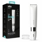 Braun Mini Rifinitore Corpo BS1000, Rifinitore Elettrico Corpo Uomo E Donna, Bianco