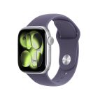 Apple Watch Series 11 GPS 42mm Cassa Alluminio Argento con Sport Band Viola Nebbia - M/L