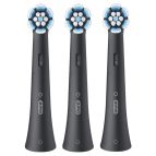 Oral-B Testine di Ricambio iO Series Gentle Care Black, testine rotonde di ricambio originali, setole angolate per una rimozione più profonda della placca, testina più morbida, adatte a gengive sensibili, 3