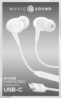 Music Sound Color In-Ear Usb-c Auricolare con design In-Ear e connettore USB-C