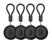 Cellularline TRACY TAG FOR IOS - MULTIPACK 4x Set da 4 pezzi - Dispositivo per localizzare oggetti, compatibile con la app Apple "Dov'è"