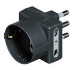 bticino S3611G adattatore per presa di corrente Tipo L (IT) Tipo L (IT) + Tipo F Antracite