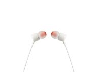 JBL Tune 110, Intra-auricolari con cavo, con comando/microfono, Bianco