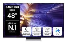 Samsung OLED AI TV 48" QE48S90FAEXZT 4K, Processore NQ4 AI Gen3, 4K AI Upscaling Pro, Schermo antiriflesso, OLED HDR, Dolby Atmos & OTS Lite, Laser Slim Design, Vision AI Smart TV, 2025