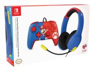 PDP Mario Dash Blu, Rosso USB Gamepad + cuffie Analogico/Digitale Nintendo Switch, Nintendo Switch OLED