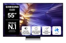 Samsung OLED AI TV 55" QE55S90FAEXZT 4K, Processore NQ4 AI Gen3, 4K AI Upscaling Pro, Schermo antiriflesso, OLED HDR, Dolby Atmos & OTS Lite, Laser Slim Design, Vision AI Smart TV, 2025