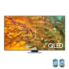 Samsung Q80D TV QLED 4K 55” QE55Q80DATXZT Smart TV Wi-Fi Eclipse Silver 2024, Processore NQ4 AI GEN2, 4K AI Upscaling, Simple Chamfer Design, Dolby Atmos