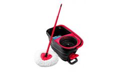 Vileda Turbo Smart spazzolone Microfibra Nero, Rosso