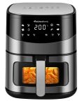 Melchioni ARIANNA 6,5L Singolo Indipendente 2000 W Friggitrice ad aria calda Nero, Acciaio inox