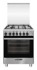 Glem Gas SA664MI6 cucina Elettrico Nero, Acciaio inox