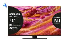 Samsung Neo QLED AI TV 43" QE43QN90FATXZT 4K Mini LED, Processore NQ4 AI Gen3, 4K AI Upscaling Pro, Motion Xcelerator 165Hz, Neo Quantum HDR, Dolby Atmos & OTS Lite, NeoSlim Design, Vision AI Smart TV, 2025