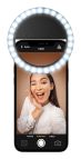 Cellularline Selfie Ring Pocket - Universale Anello led a clip a luminosità regolabile