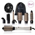 Bellissima Imetec Air Wonder, Spazzola Ad Aria Calda, Tecnologia A Ioni, Spazzole Rivestite In Ceramica E Cheratina, Asciuga, Dona Volume, 8 Accessori, 1000 W