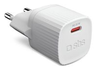 SBS TETR1CPD25WGRS Caricabatterie per dispositivi mobili Universale Bianco AC Ricarica rapida Interno