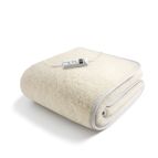 Imetec Scaldasonno Singolo 150x80 cm, Basso Consumo, 50% Lana e Merino, 2 Temperature, Dispositivo Sicurezza Electro Block, Made in Italy