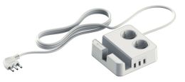 bticino S3712D prolunghe e multiple 1,8 m 2 presa(e) AC Bianco