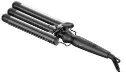 GA.MA Triferro Salon Curl Gama, ideale per realizzare ricci impeccabili su capelli lunghi e folti, 3 tubi da 25 mm, tubo extra-lungo da 170 mm, Tecnologia Silk Chrome, Riscaldamento veloce, Rivestimento Nano Silver, Temperatura regolabile da 130 a 210°C, 