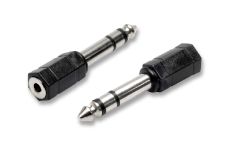 nuovaVideosuono 2/06 adattatore per inversione del genere dei cavi Jack 6.35mm Jack 3.5mm Nero, Cromo