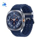 Samsung Galaxy Watch Ultra 2025 (Titanium Blue, LTE, 47mm) Smartwatch Galaxy AI, Design resistente agli urti, Batteria a lunga durata, Cassa in titanio di grado aerospaziale