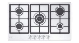 Candy Moderna CHG93WX/1 Acciaio inox Da incasso 86 cm Gas 5 Fornello(i)