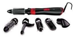 GA.MA Phon Multistyler Turbo, Per Look Ricci e Lisci, con 3 Termo Spazzole Rotonde di 21, 30 e 33 mm, con 6 Accessori intercambiabili, 1200 W, Tecnologia Nano Silver, 3 Velocità, 3 Temperature, Cavo Girevole 360°