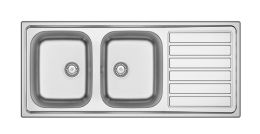 Apell ID1162ILBC lavello Lavello montato su piano Rettangolare