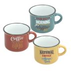 Tognana Porcellane Tazza Caffè 100 CC Vintage in 3 Colori Assortiti