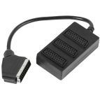Vivanco 19364 Cavo SCART 0,2 m SCART (21-pin) 3 x SCART (21-pin) Nero