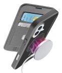 Cellularline Daily Mag - iPhone 16 Custodia a libro con retro rigido semitrasparente compatibile con ecosistema Magsafe®