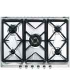 Smeg SRV576GH5 piano cottura Acciaio inox Da incasso 70 cm Gas 5 Fornello(i)