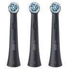 Oral-B Testine di Ricambio iO Series Ultimate Clean Black, testine rotonde di ricambio originali, con setole CrissCross per pulizia e rimozione della placca avanzate e in profondità, 3