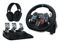 Logitech G G29 Driving Force, kit volante pedaliera e cuffie, PlayStation®5, PlayStation®4 e PC