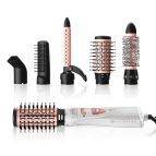 Bellissima Imetec GH18 1100 Modellatore Ad Aria, Rivestimento Spazzole In Ceramica, 5 Accessori Per Realizzare Capelli Lisci E Luminosi, A Onde Morbide O Ricci Stretti, 1000 W