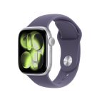 Apple Watch Series 11 GPS 42mm Cassa Alluminio Argento con Sport Band Viola Nebbia - S/M