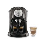 De’Longhi EC201.CD,B Macchina da Caffè Manuale Espresso e Cappuccino, Compatibile con Polvere o Cialde E.S.E., Spegnimento Automatico, Serbatoio Estraibile da 1L, Potenza 1100W, Nero