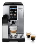 De’Longhi Dinamica Plus ECAM380.85.SB, Macchina Automatica per Caffè in Chicchi, Cappuccino al tocco di un tasto con la Caraffa Montalatte Automatica, 24 bevande dirette, Display Touch, Argento/Nero