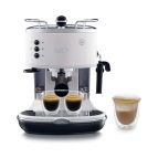 De’Longhi ICONA ECO311.W Macchina da Caffè Manuale Espresso e Cappuccino, Compatibile con Polvere o Cialde E.S.E., Spegnimento Automatico, Serbatoio Estraibile da 1.4L, Potenza 1100W, Bianco